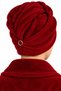Velvet Towel Hair Cap with Snap Fasteners Hair Drying Cap for Bath, Hammam, Spa - 3