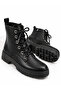 Women's Leather Laced Side Zipper Non-Slip Thermo Sole Short Boots - 3