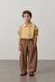 Plaid Barrel Trousers Brown