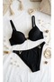 Supported Padded V-Detail Violet Bra and Underwear Set