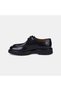 Men's Black Leather Classic Groom Shoes with Thick Stitching Detail - 3