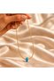 Xuping Necklace Xp Stamped Blue Beaded Rope Twist Chain Steel Necklace (48 cm Chain, No Additional Items, Shipped with Jewelry Box) - 2