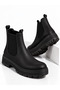 Women's Emerald Smoked Thermo Sole Non-Slip Winter Elastic Detailed Chelsea Boots - 4
