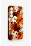 Samsung A55 Compatible Autumn Tone Floral Pattern Silicone Case - 3