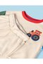 Infant Boys Cream and Blue Colour Block Jogging Set, 2 Pieces - 2