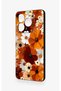 Realme C63 Compatible Autumn Tone Floral Pattern Silicone Case - 4