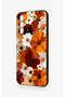 Samsung M14 Compatible Autumn Tone Floral Pattern Silicone Case - 4
