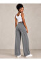 Women's High Waist Modal Fabric Wide Leg Lace-Up Sweatpants with Double Back Pockets - 3