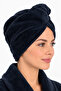 Velvet Towel Hair Cap with Snap Fasteners Hair Drying Cap for Bath, Hammam, Spa
