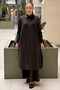 Slit Long Shirt and Trouser Set - 2