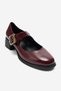 Slade Burgundy Crinkled Patent Leather Women's Casual Shoes - 6