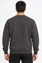 Thessaloniki Textured Crew Neck Long Sleeve Basic Sweatshirt with Elasticated Hem and Sleeves in Smoked Color - 7