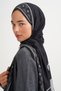 Aura Pattern Reniva Tensel Shawl Black - 5