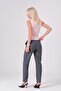 Maternity Flexible Fishback Mom Fit Classic Pants with Elastic Waistband Gray - 8