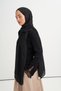 Monogram Pattern Tencel Wool Viscose Shawl Black - 3