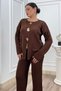 Women's Winter Brown Alessia Knitwear Set 042 - 3