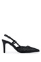 Women's Faux Leather/Textile Black Heeled Shoes