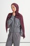 Elite Pattern Tencel Wool Viscose Shawl Dark Plum - 2
