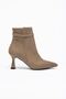 Zigas Women's Mink Suede Buckle Thin Heeled Pointed Toe Boots - 2
