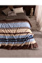 Mozel Double Wellsoft Printed Blanket - Brown/Blue - 2