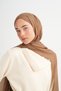 Monogram Pattern Tencel Wool Viscose Shawl Walnut Shell - 6
