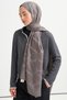 Icon Pattern Tencel Wool Viscose Shawl Anthracite