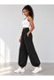 Women's High Waist Modal Fabric Loose Fit Baggy Jogger Sweatpants with Elastic Cuffs, Pockets, and Drawstrings - 2