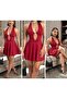 Women's Deep V-Neck Low-Cut Flared Wild Charm Dress - 2