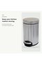 Java 5L Stainless Steel Pedal Bin with Soft-Close Flat Lid - 6