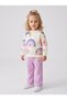 Rainbow and cloud patterned girl's tracksuit two-piece set