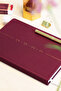 2027 Year A5 Linen Weekly Agenda 15X21 cm - 12 Months Burgundy