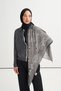 Diamond Pattern Reniva Tencel Triangle Shoulder Shawl Anthracite - 8