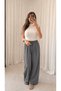 Pleated Wide Leg Trousers with Pockets - 5050 - Anthracite