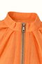 Orange Bomber Jacket with High Collar and Zipper - 2