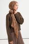 Elite Pattern Tencel Wool Viscose Shawl Walnut Shell
