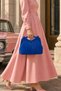 Retro Women's Scholarship Hand and Shoulder Bag - Saks Blue - 3