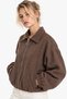 Women's Zippered Basic Bomber Coat - 2
