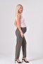 Maternity Flexible Fishback Mom Fit Classic Trousers with Elastic Waistband Brown - 5