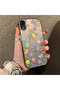 iPhone Xr Compatible Colorful Flower and Butterfly Case, Shock-Absorbing Structure, Matte Texture