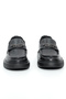 Genuine Leather Buckle Detailed Black Loafer Shoes - E2996 - 3