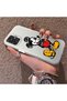 Samsung Galaxy A07 Compatible Silicone Edge Hard Back Case Mickey Patterned Couple Phone Case - 2