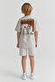Boy's Shorts with Elastic Waist and Tie Detail - 3