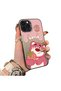 iPhone 14 Pro Max Compatible Silicone Edge Hard Back Case Lotso Patterned Couple Phone Case