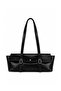 Women's Black Covered Double Handle Bag Alc-X15938