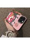 iPhone 14 Pro Max Compatible Silicone Edge Hard Back Case Lotso Patterned Couple Phone Case - 4