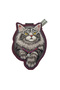 iPhone 18 Pro Max Compatible Magsafe Embroidered Cat Mirror Detail Real Denim Detailed Case with Stand - 4
