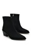 Women's Valore Short Heeled Boots - Black Suede