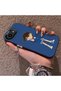iPhone 16E Compatible Silicone Edge Hard Back Case Konan Patterned Couple Phone Case - 2