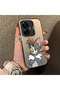 Realme C55 Compatible Silicone Edge Hard Back Case Mouse Pattern Couple Phone Case - 3