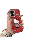 Infinix Smart 10 Compatible Silicone Edge Hard Back Case Kitty Pattern Loving Couple Phone Case